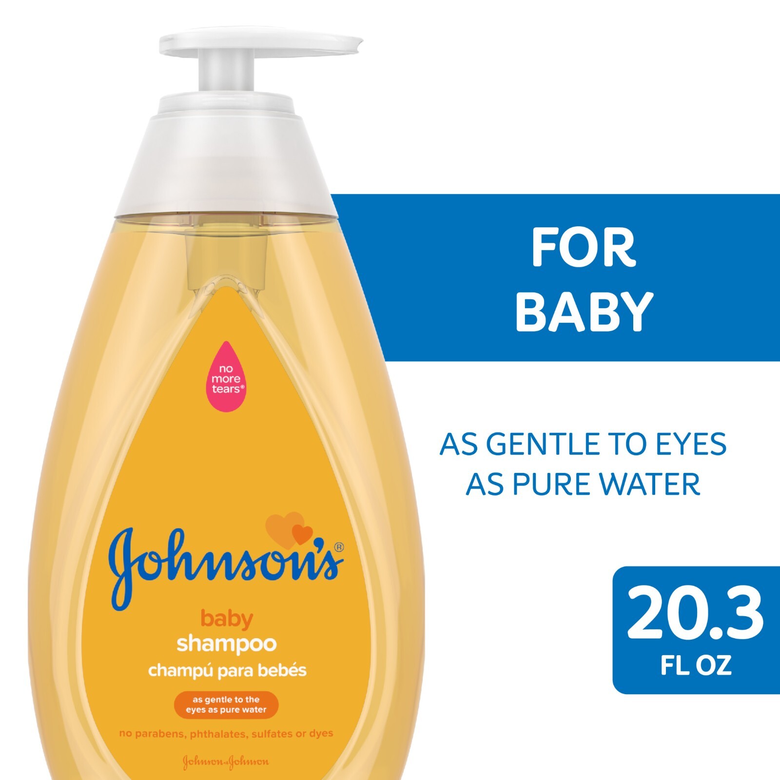 Johnson's Baby Shampoo Wash with Gentle Tear-Free Soap, Soft, Shiny, 20.3 fl oz