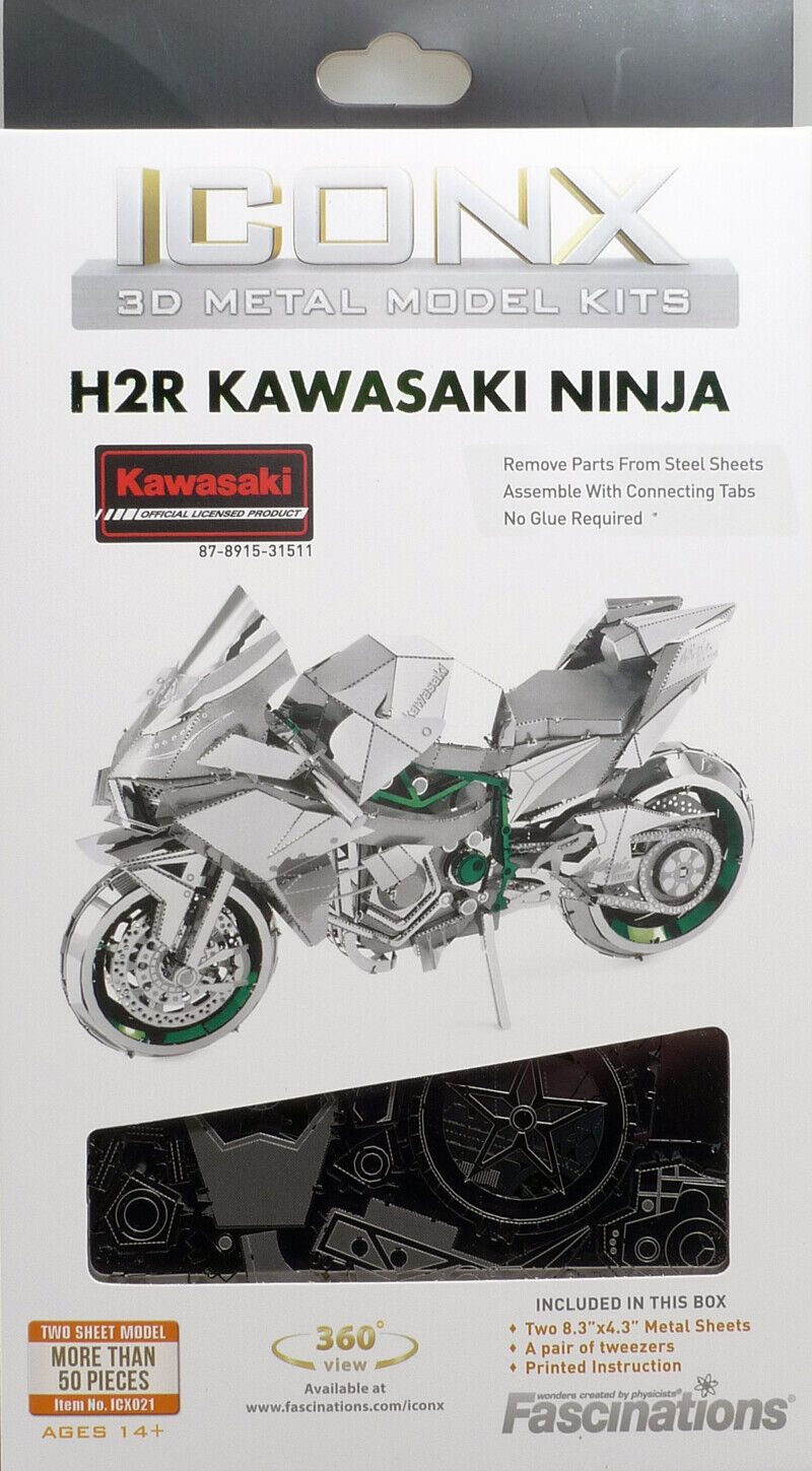 Fascinations Kawasaki Ninja H2r ICONX 3d Metal Model Kit for sale 