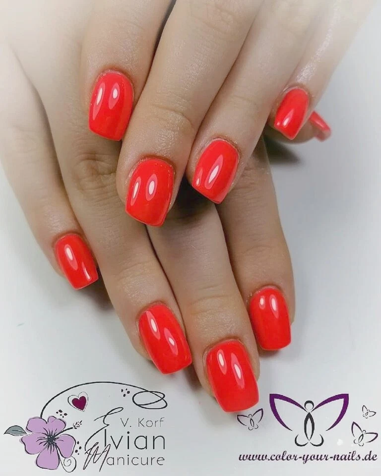 5g Premium NEON Farbgel Rot-Orange (128), hochdeckend, kein Aufrühren - Bild 2 von 3