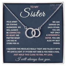 Sister Gift From Sister Pair Circles Necklace Big Sister Little Sister Sibling