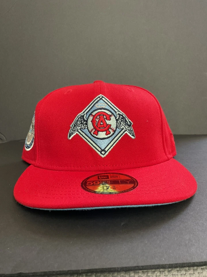Hat Club Exclusive Blue UV New Era Los Angeles Angels 1967 All Star Red 7 5/8 - Image 4 of 4