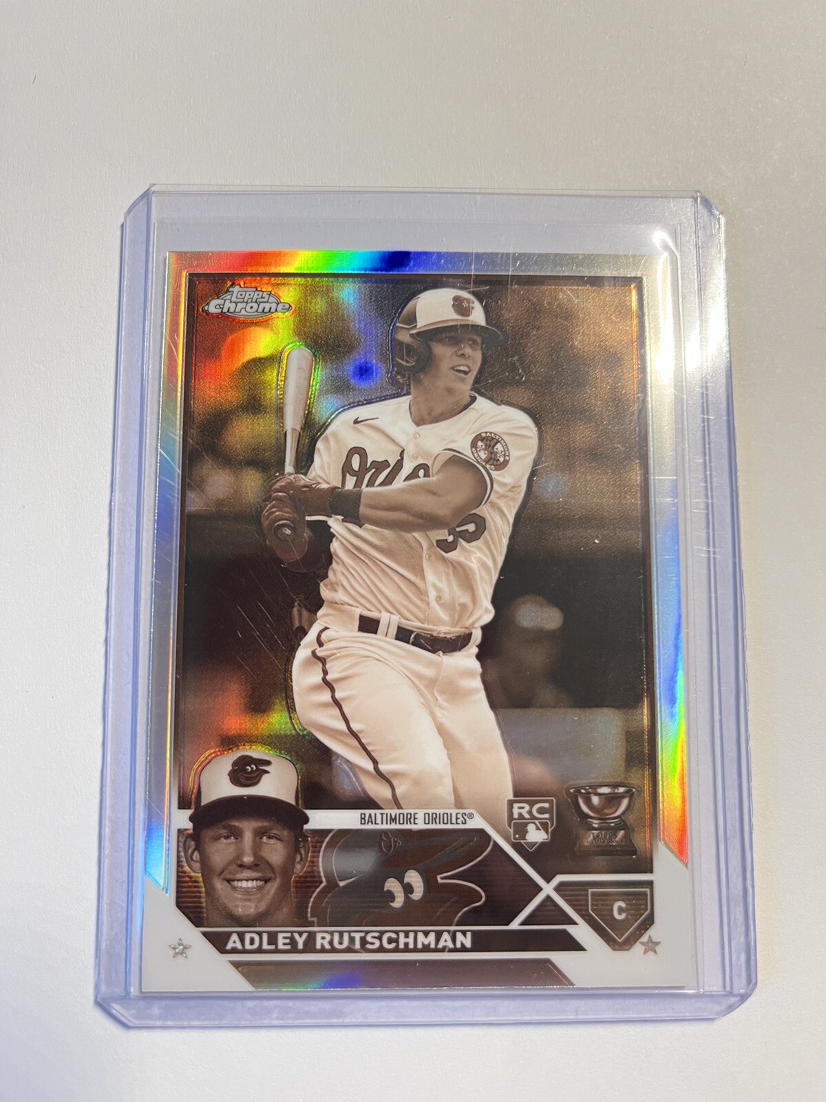 Adley Rutschman 2023 Topps Chrome #1 Rookie Sepia Refractor