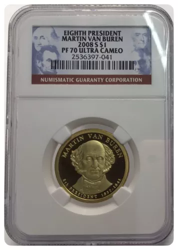 2008-S NGC PF70 Ultra Cameo Martin Van Buren Dollar
