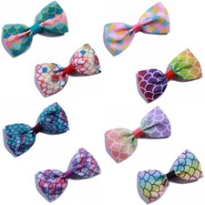 30PCS 7.2CM Fashion Grosgrain Hair Bows With Fish scale For Hair Accessories