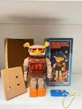 1970s SPACE COMMANDER ROBOT remote Control Push button HONG KONG not Tin Works