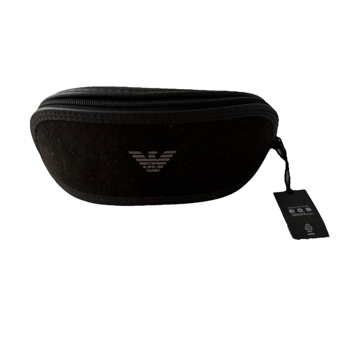 Emporio Armani Sunglasses Case Black Soft Zip Case Eagle  display picture 1