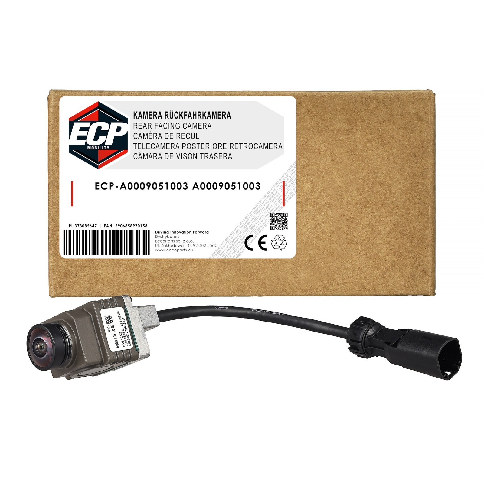 Caméra de recul Mercedes W204 W212 avec bouton d'ouverture coffre A0009051003