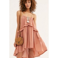 NWT Free People Beach Rosaline Ruffled High Low Tunic Dress size medium