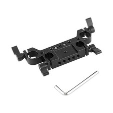Camera Accessory Double Tube Clamp Converts 19mm to 15mm for Rail Rod Support
