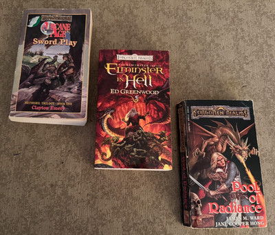 Forgotten Realms: Lot of 3 - Sword Play, Elminster in Hell, Pool of Radiance