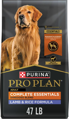 Purina Pro Plan Adult Complete Essential Shredded Blend Lamb Dry Dog Food, 47 lb