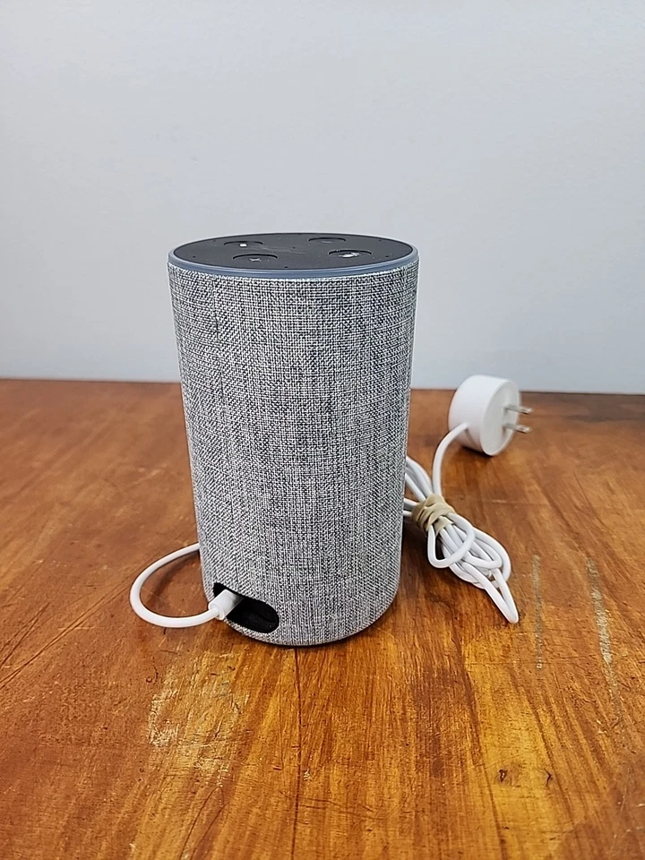Amazon Echo (2nd Generation) Smart Speaker (Alexa & Dolby) - Heather Gray Fabric - Image 4 of 4