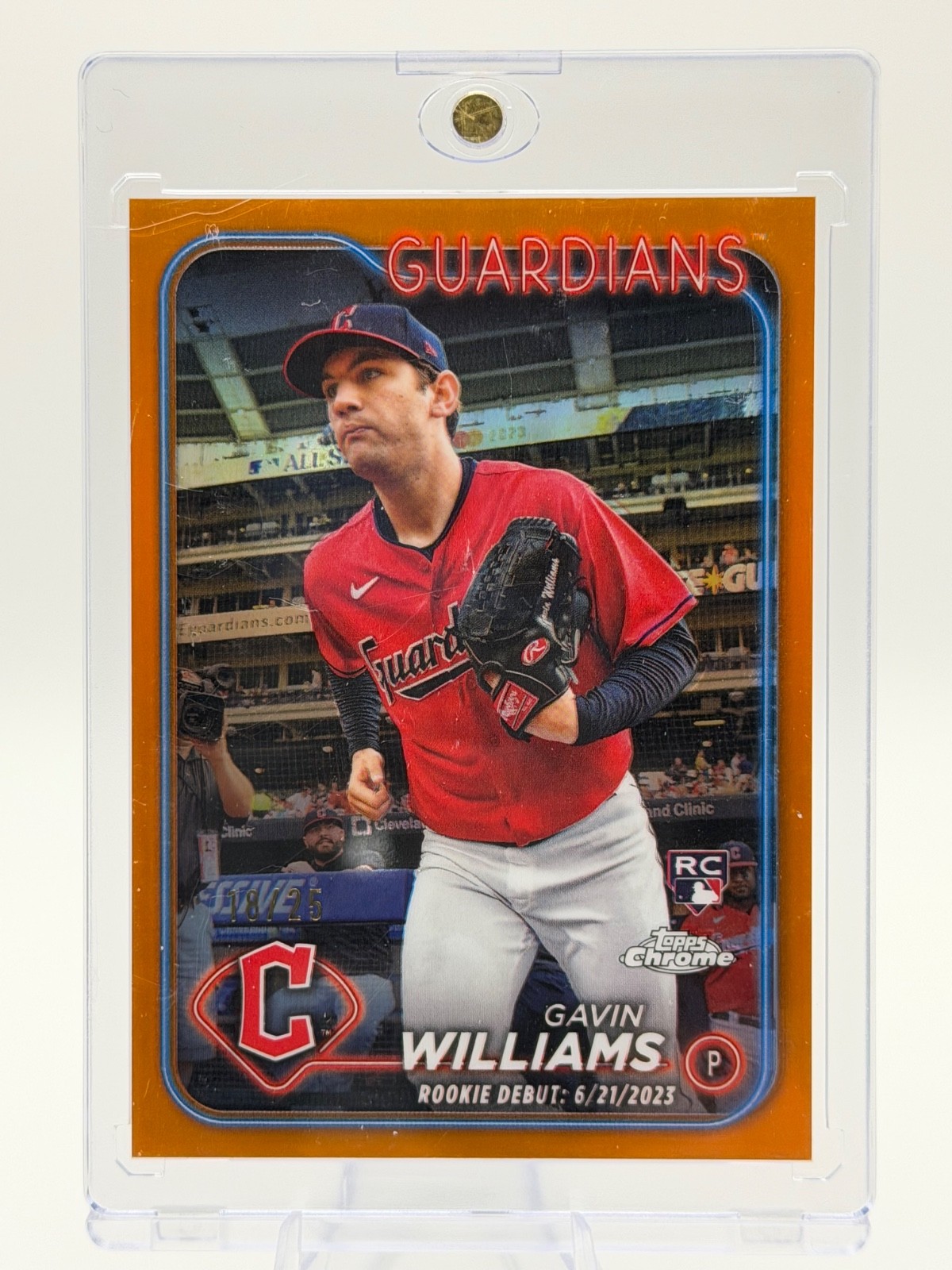 Gavin Williams #15 Baseball Cards 2024 Topps Chrome trading card — raw and PSA graded price guide