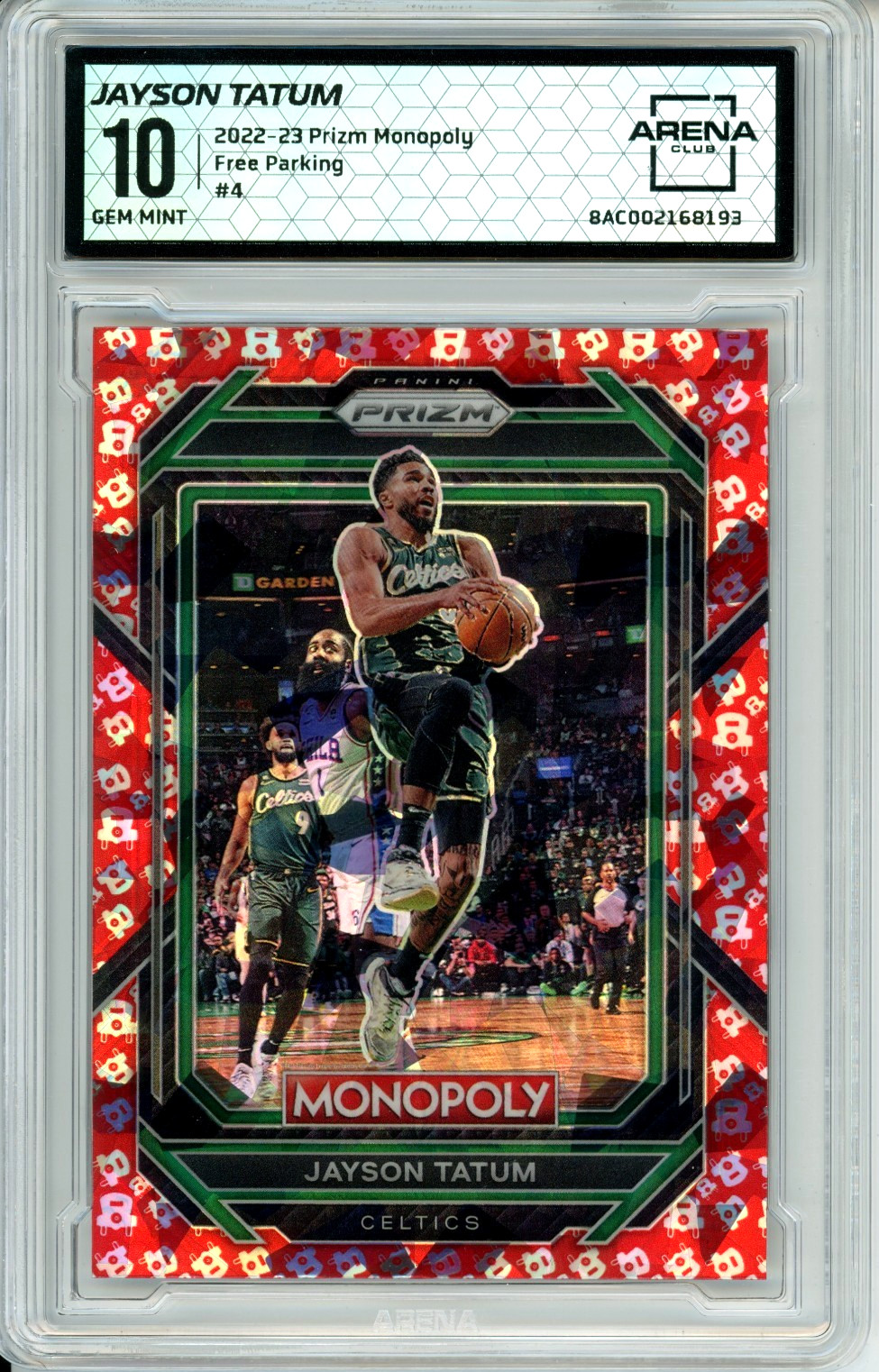 2022-23 Prizm Monopoly Jayson Tatum Free Parking #4 GEM MINT 10
