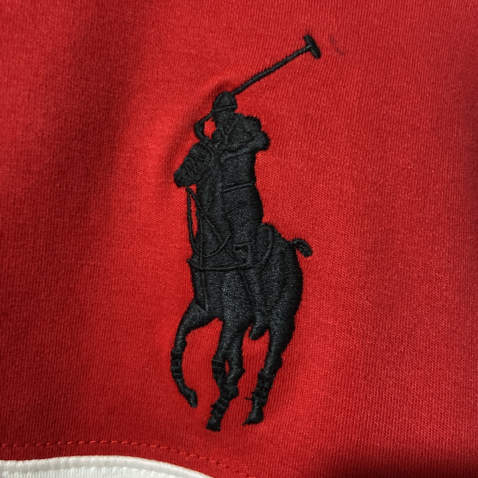 Polo Ralph Lauren felpa con cappuccio rossa nera grande pony PRL 67 18 20 uomo small