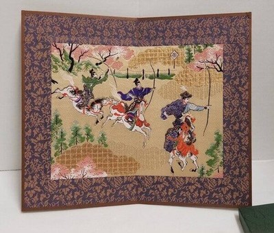 Vintage Japanese Kyonishiki Small Folding Screen 9.5''x11