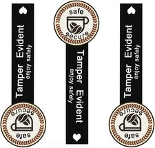 Safe Secure Tamper Evident Seals Stickers for 1.5  4 inch, Black and White