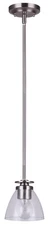 Canarm IPL256A01BN-RG IPL256A01BN-RG, 5inch W x 61inch H in 1 Lt Pendant - Cl...