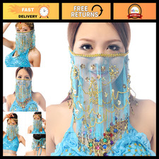 Tribal Belly Dance Face Veil for Women - Halloween Costume Accessory, Party Wear