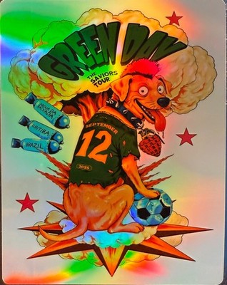 GREENDAY SAVIORS TOUR BRAZIL  POSTER/STICKER CURITIBA ARENA DA BAIXADA