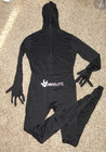 Morphsuit Halloween Costume Black Full Body Skin Suit Size Large