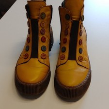 Hush Puppies Damen Stiefelette Gelb Leder bun...