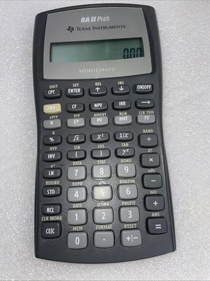 Texas Instruments BA II Plus Handheld Financial Calculator LCD Display W/O Cover