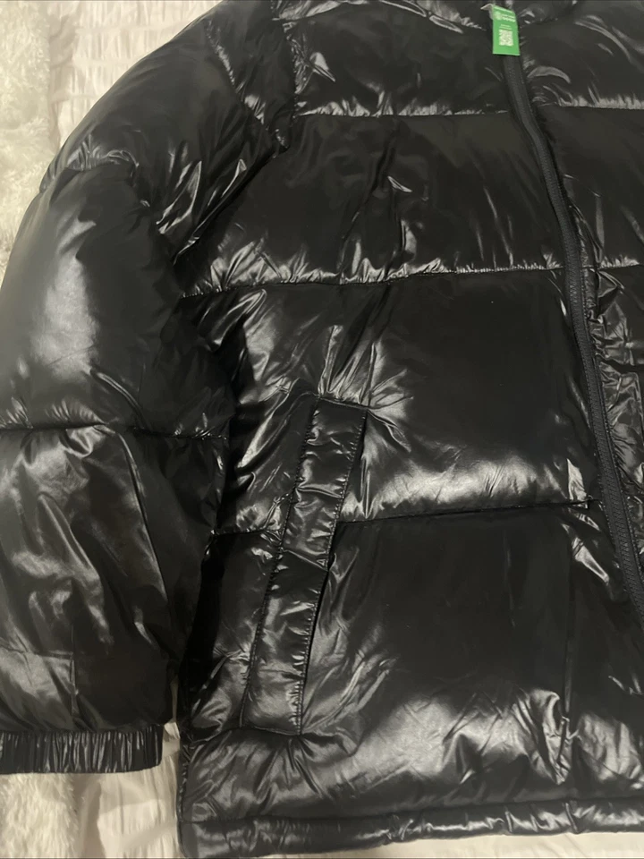 Gap - черный переработанный пуховик (большой высокий) водоотталкивающий 100% нейлон/полиэстер - Изображение 4 из 4