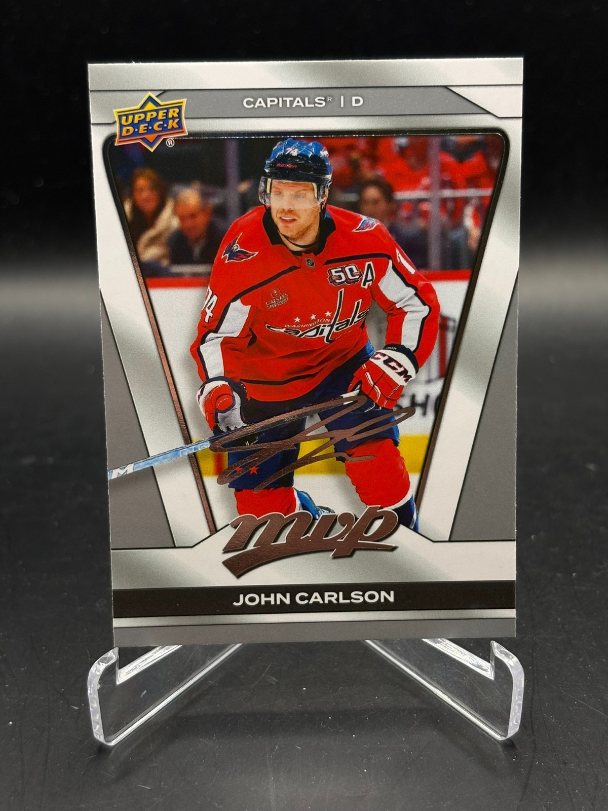 2025-26 Upper Deck MVP Hockey John Carlson Silver Script #89