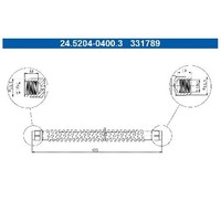 2X Bremsschlauch Hinten FüR VW Touareg 7L 7P 4.2 4.9 6.0 02 Bis 18 ATE Cjwe Cjtc