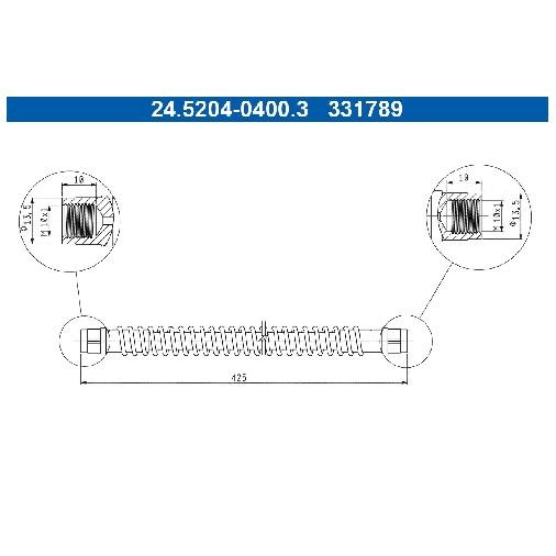 2X Bremsschlauch Hinten FüR VW Touareg 7L 7P 4.2 4.9 6.0 02 Bis 18 ATE Cjwe Cjtc-image
