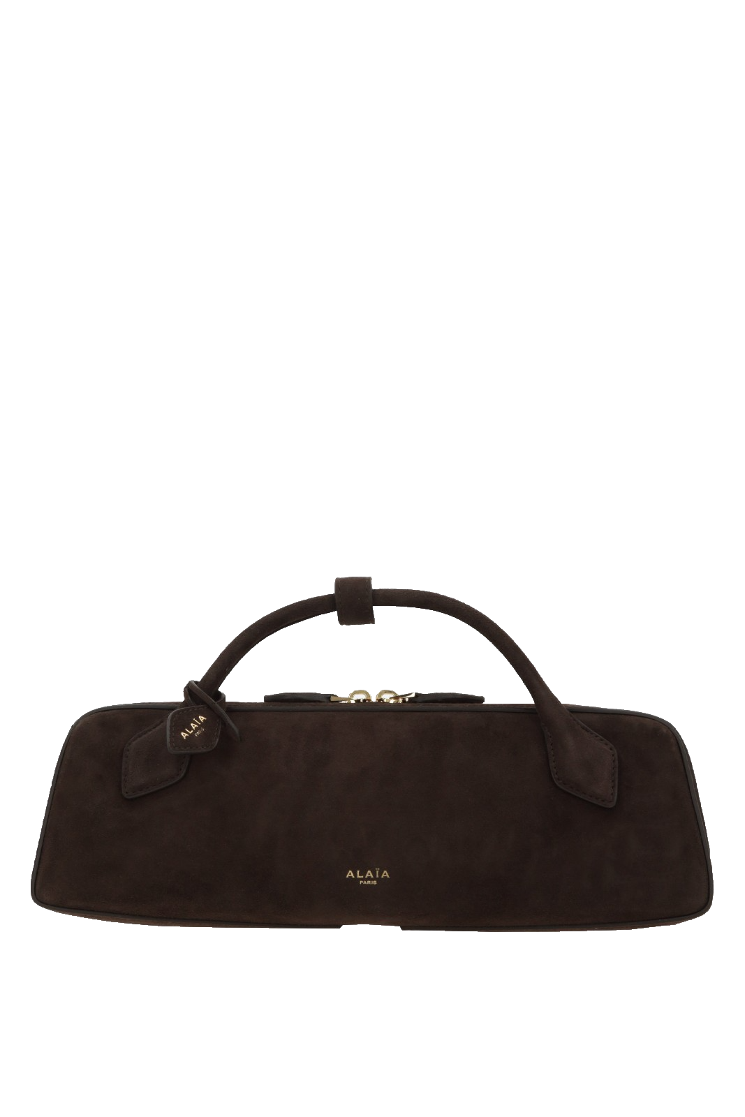Alaïa Le Teckel Brown Suede Clutch Bag New
