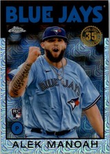 Alex Manoah RC 2021 Topps Chrome Silver Pack Mojo Refractor #86C-39 Blue Jays