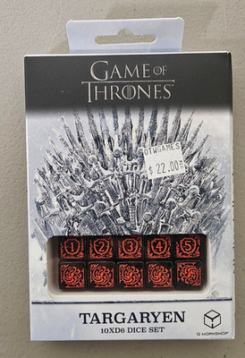 Game of Thrones: 10-D6 Dice Set - Targaryen NEW SEALED