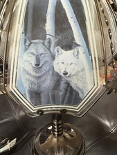 Vintage OK Lighting Wolf  3 Way Touch Lamp 23" TESTED