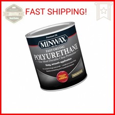 Minwax Fast Drying Polyurethane Protective Wood Finish, Clear Semi-Gloss, 1 Quar
