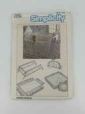 Simplicity 6717 Babies Crib Accessories One Size Vintage Sewing Pattern