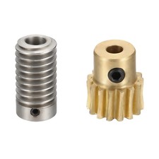 Worm Gear Set 0.8 Module 1:15 Reduction Rate(Gear-4mm Bore, Rod 8mm Bore)