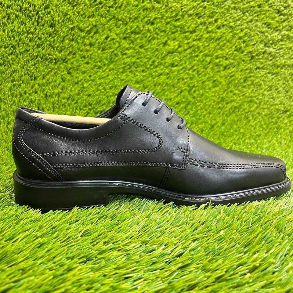 Zapatos mocasines de vestir Ecco New Jersey para hombre talla 7 negros clásicos de cuero sin cordones Foto 4 de 4