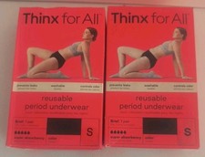 2- Thinx for All Period Underwear Panties Black Super Absorption Small NEW NIB