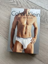 NIB RARE VINTAGE Calvin Klein Men's Dri Stretch Hip Brief Black Small U9703