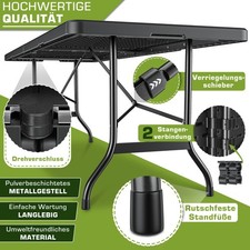 tillvex® Klapptisch 180cm Gartentisch Buffettisch Campingtisch klappbar Garten – Bild 4