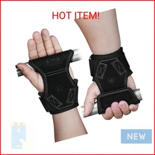 Lifting Wrist Straps for Weightlifting, Double Layer Leather for Weight Lifting 