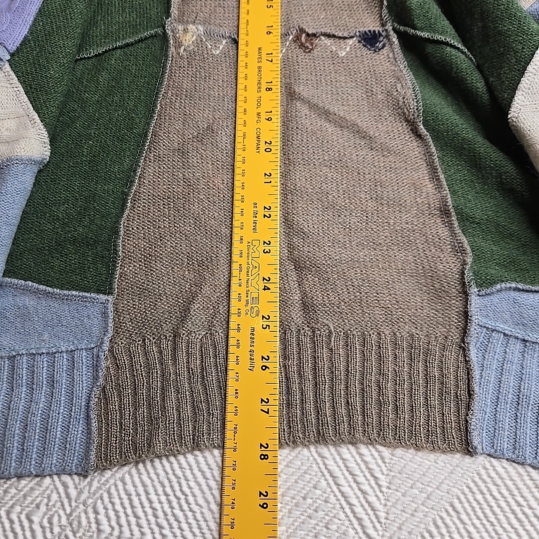 Preloved Handcut Reclaimed Wool Patchwork Open Ca… - image 8