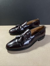 Allen Edmonds Shoes Men's 11-B Grayson Burgundy Leather With Tassels Loafer