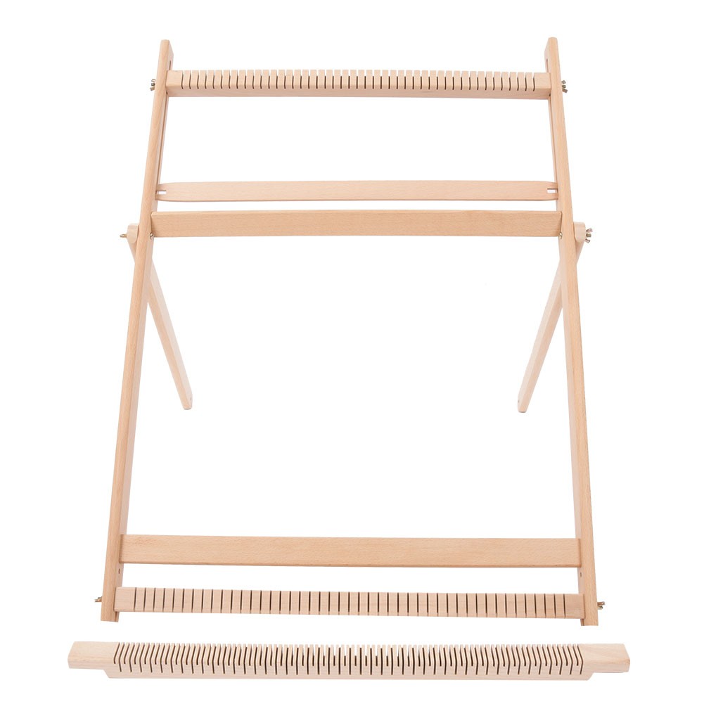 Adjustable Weaving Frame Solid Wood Blanket Scarf Loom Sewing Machine ;