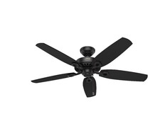 Hunter Builder Elite 52-in Matte Black Ceiling Fan Light kit Compatible