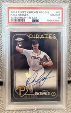 Paul Skenes - 2024 Topps Chrome Update Sapphire - Rookie Auto Black /10 - PSA 10