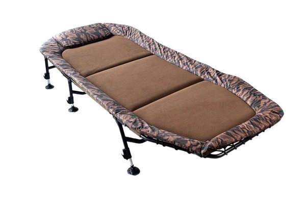 Mostal Camou 6-Bein Karpfenliege Gepolstert Angelliege Anglerliege Bedchair-image