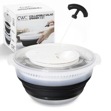 COOK WITH COLOR Collapsible Salad Spinner - 4 QT Space Saving Lettuce Dryer with